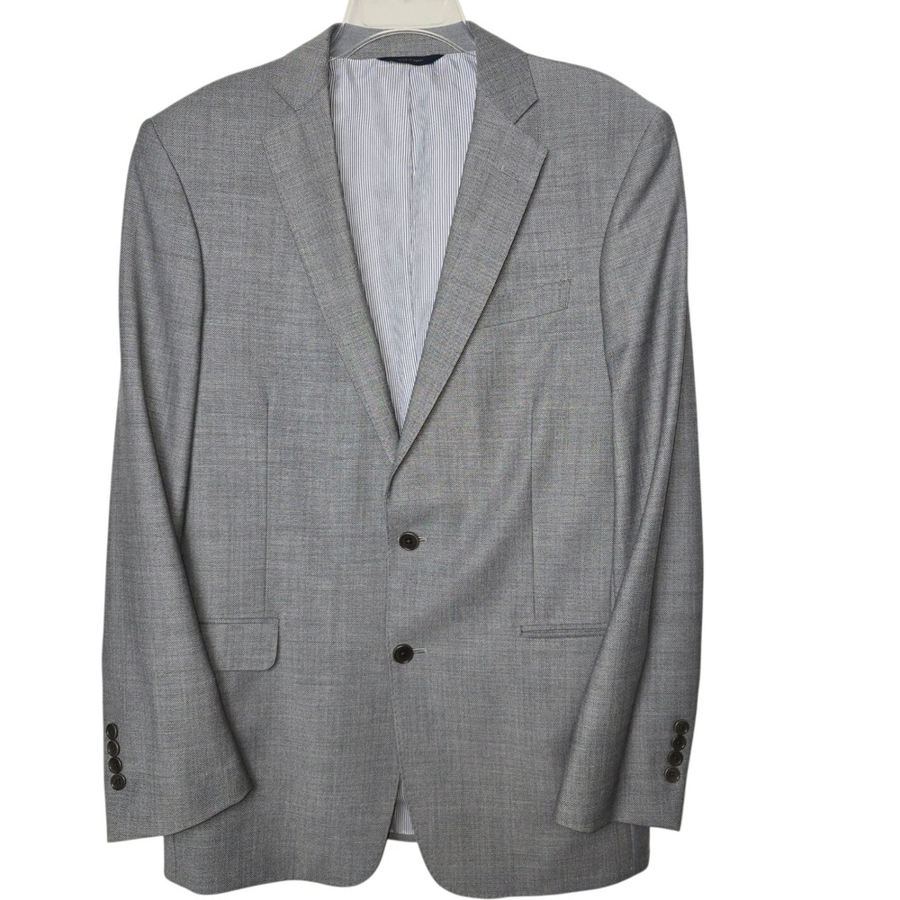 Brooks Brothers Explorer Regent Fit Grey Wool Blend 2 Button Blazer Mens 40L